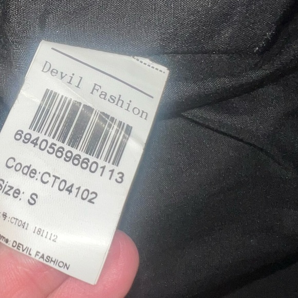 Devil Fashion Romantic Red Velvet Victorian Embroidered Steampunk Goth Jacket - Picture 9 of 9